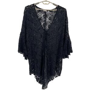 Free People Lace Tie Front Festival Duster jacket Kimono Robe Hobo Size Medium